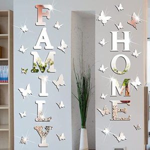 3D Family Home Sign Letters Living Room Decor Family Rustic Farmhouse Wall